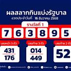 ตรวจหวยที่ 1 กันยายน 60